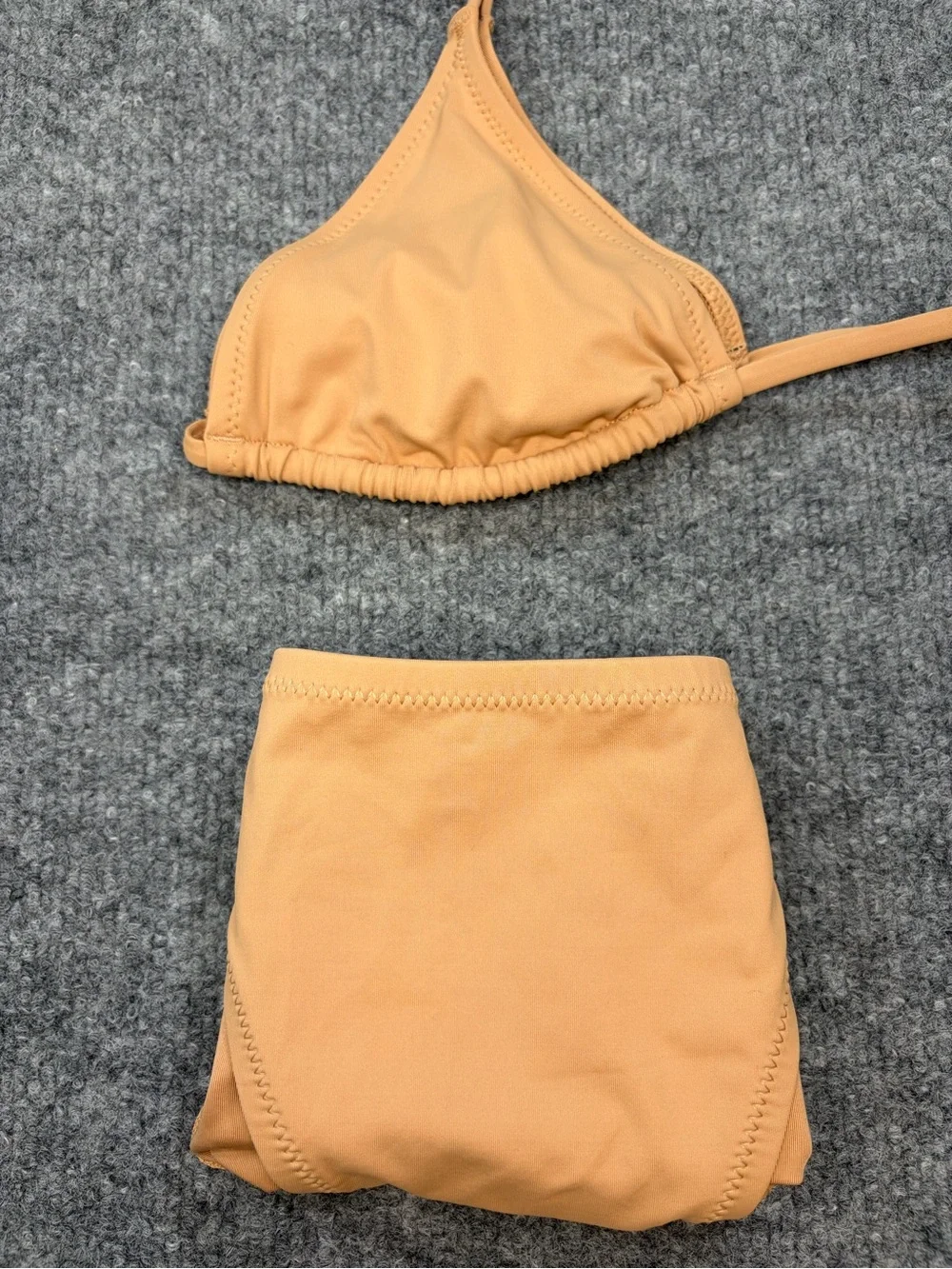 SKIMS Swim Triangle Bikini Set Nude Beige Small Minimal Beachcore Resortwear